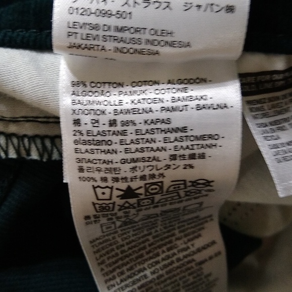 Levi's Classic straight Corduroy jeans size 33 deep fall green pants - Picture 9 of 9